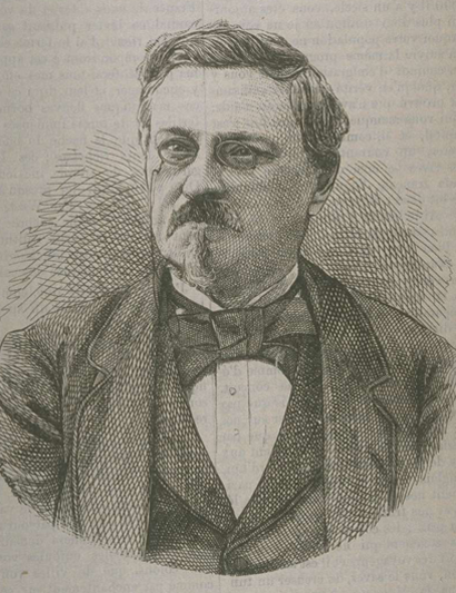 A portrait of Gustave de Molinari