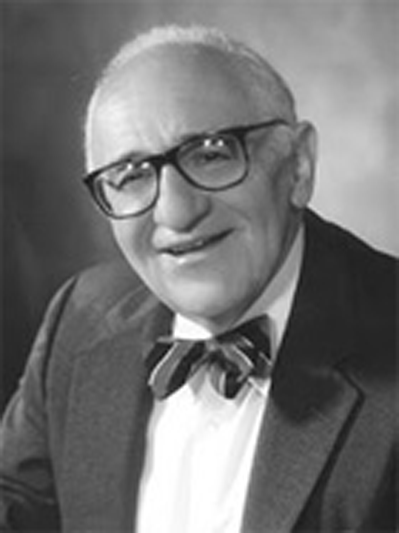 A photographic portrait of Murray Rothbard