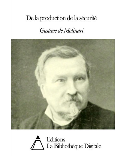 An image of the cover of Gustave de Molinari's work entitled  