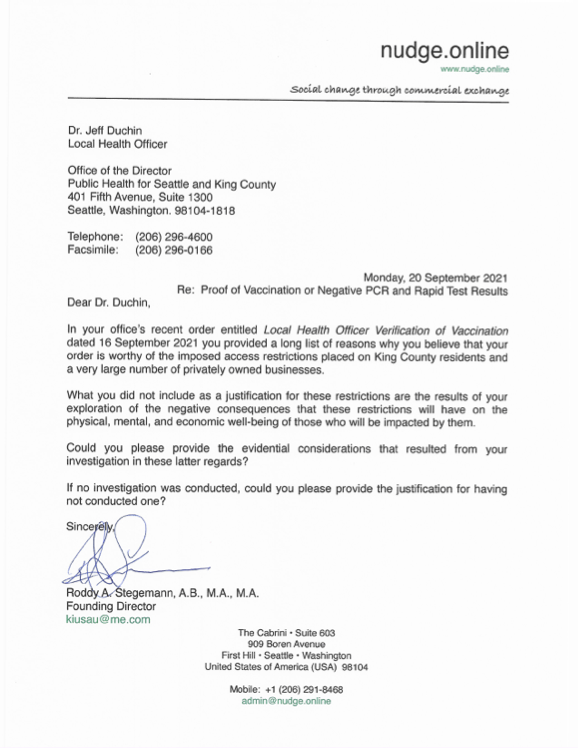 Image of letter to Jeff Duchin, Director, Public Health for King County and Seattle