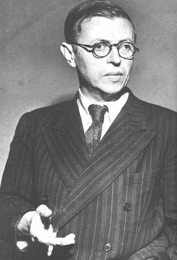 A portrait of Jean-Paul Sartre