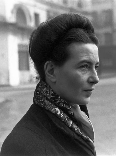 A portrait of Simone de Beauvoir