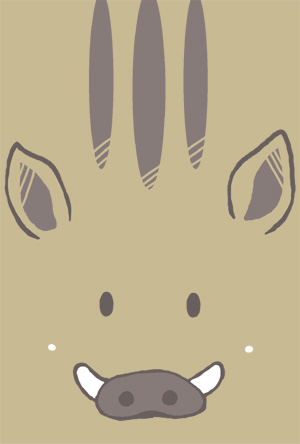An abstract image of a boar.