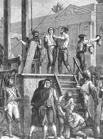 And image portraying the execution of Maximilien Robespierre
