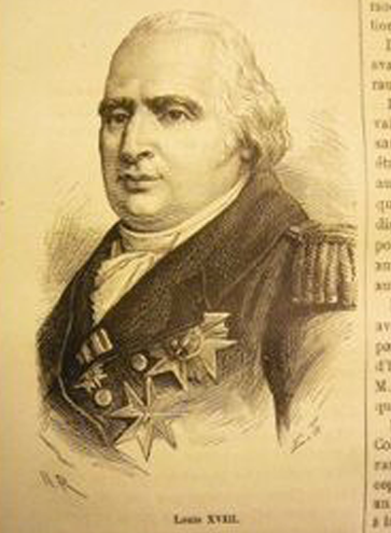 Lithographic image of Louis XVIII.